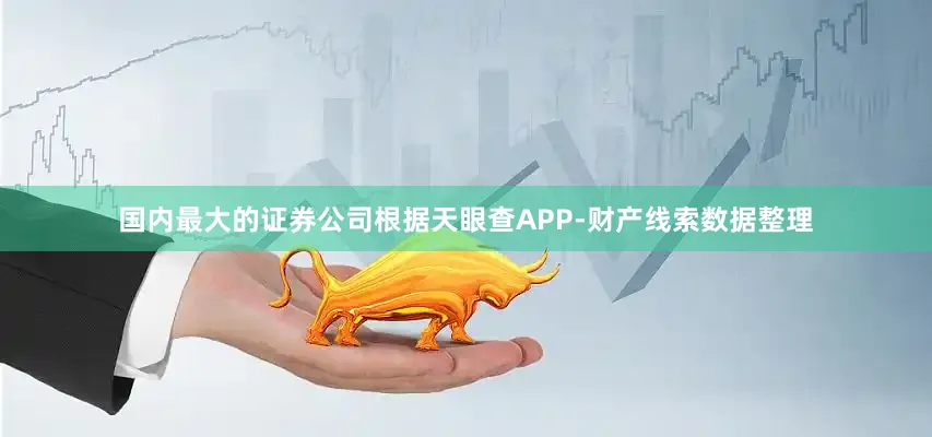 国内最大的证券公司根据天眼查APP-财产线索数据整理